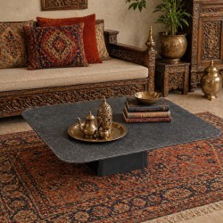 MESA DE CENTRO DE ALUMINIO SHAREM PARA SALÓN ESTILO MINIMALISTA MODERNO