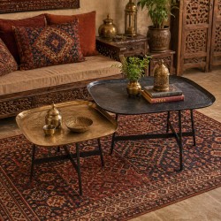 SET DE MESAS DE CENTRO DE ALUMINIO VIKRAM PARA SALÓN ESTILO CONTEMPORÁNEO INDUSTRIAL