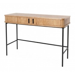 CONSOLA DE CHAPA DE MADERA Y ROBLE JASKA PARA RECIBIDOR ESTILO NÓRDICO