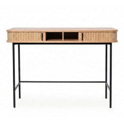 CONSOLA DE CHAPA DE MADERA Y ROBLE JASKA PARA RECIBIDOR ESTILO NÓRDICO