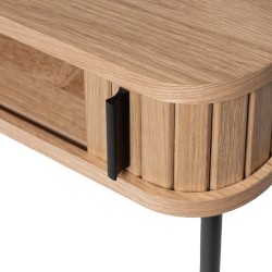 CONSOLA DE CHAPA DE MADERA Y ROBLE JASKA PARA RECIBIDOR ESTILO NÓRDICO