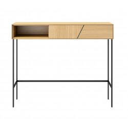 CONSOLA DE CHAPA ROBLE SIENA PARA RECIBIDOR ESTILO NÓRDICO MINIMALISTA