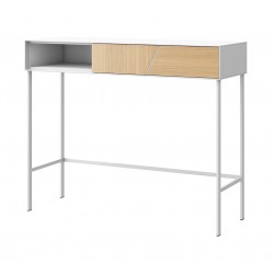 CONSOLA DE CHAPA ROBLE SIENA PARA RECIBIDOR ESTILO NÓRDICO MINIMALISTA