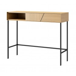 CONSOLA DE CHAPA ROBLE SIENA PARA RECIBIDOR ESTILO NÓRDICO MINIMALISTA