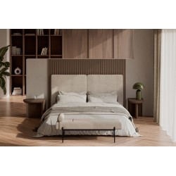 MESITA AUXILIAR DE CHAPA DE MADERA DAMIEN PARA DORMITORIO ESTILO CONTEMPORÁNEO