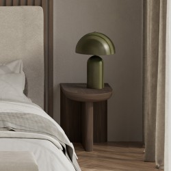 MESITA AUXILIAR DE CHAPA DE MADERA DAMIEN PARA DORMITORIO ESTILO CONTEMPORÁNEO