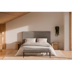 MESITA AUXILIAR DE CHAPA DE MADERA DAMIEN PARA DORMITORIO ESTILO CONTEMPORÁNEO