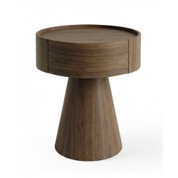 MESITA AUXILIAR DE CHAPA DE MADERA JAMES PARA DORMITORIO ESTILO MID-CENTURY