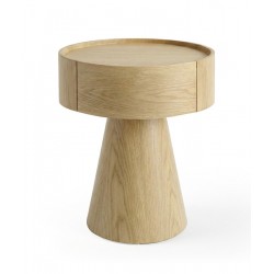 MESITA AUXILIAR DE CHAPA DE MADERA JAMES PARA DORMITORIO ESTILO MID-CENTURY