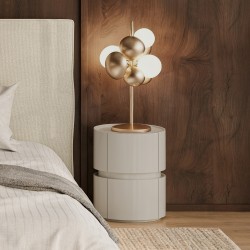 MESITA DE NOCHE DE CHAPA DE MADERA TIMEO PARA DORMITORIO ESTILO CONTEMPORÁNEO