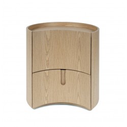 MESITA DE NOCHE DE CHAPA DE MADERA JORDAN PARA DORMITORIO ESTILO CONTEMPORÁNEO
