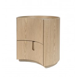 MESITA DE NOCHE DE CHAPA DE MADERA JORDAN PARA DORMITORIO ESTILO CONTEMPORÁNEO