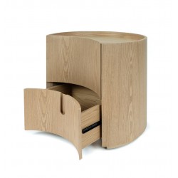 MESITA DE NOCHE DE CHAPA DE MADERA JORDAN PARA DORMITORIO ESTILO CONTEMPORÁNEO