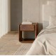 MESITA DE NOCHE DE CHAPA DE MADERA MASON PARA DORMITORIO ESTILO CONTEMPORÁNEO