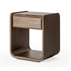 MESITA DE NOCHE DE CHAPA DE MADERA MASON PARA DORMITORIO ESTILO CONTEMPORÁNEO