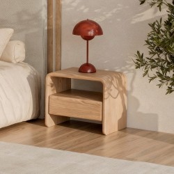 MESITA DE CENTRO DE MADERA OWEN PARA SALÓN O DORMITORIO ESTILO CONTEMPORÁNEO