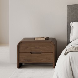 MESITA DE NOCHE DE MADERA JASPER PARA DORMITORIO ESTILO CONTEMPORÁNEO