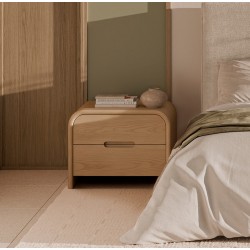 MESITA DE NOCHE DE MADERA JASPER PARA DORMITORIO ESTILO CONTEMPORÁNEO