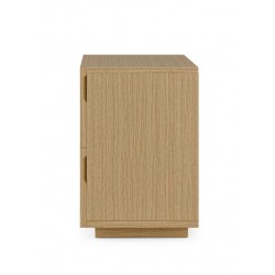 MESITA DE NOCHE DE MADERA BORNEO 60 CON 2 CAJONES PARA DORMITORIO ESTILO NATURAL