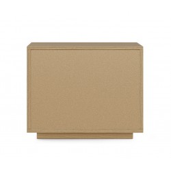 MESITA DE NOCHE DE MADERA BORNEO 60 CON 2 CAJONES PARA DORMITORIO ESTILO NATURAL