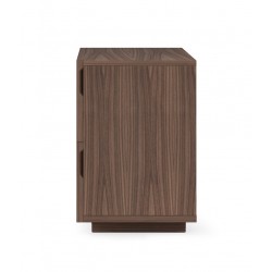 MESITA DE NOCHE DE MADERA BORNEO 60 CON 2 CAJONES PARA DORMITORIO ESTILO NATURAL