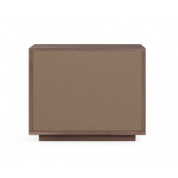 MESITA DE NOCHE DE MADERA BORNEO 60 CON 2 CAJONES PARA DORMITORIO ESTILO NATURAL