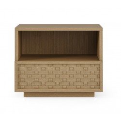 MESITA DE NOCHE DE MADERA BORNEO 60 CON UN CAJON PARA DORMITORIO ESTILO NATURAL