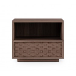 MESITA DE NOCHE DE MADERA BORNEO 60 CON UN CAJON PARA DORMITORIO ESTILO NATURAL