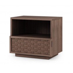 MESITA DE NOCHE DE MADERA BORNEO 60 CON UN CAJON PARA DORMITORIO ESTILO NATURAL
