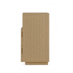 MESITA DE NOCHE DE MADERA BORNEO 40 CON 2 CAJONES Y HUECO PARA DORMITORIO ESTILO NATURAL