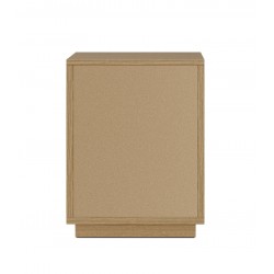 MESITA DE NOCHE DE MADERA BORNEO 40 CON 2 CAJONES PARA DORMITORIO ESTILO NATURAL
