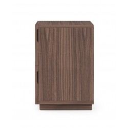 MESITA DE NOCHE DE MADERA BORNEO 40 CON 2 CAJONES PARA DORMITORIO ESTILO NATURAL