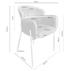 SILLA SALLY CON DOBLE RESPALDO