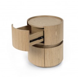 MESITA DE NOCHE DE CHAPA DE MADERA TIMEO PARA DORMITORIO ESTILO CONTEMPORÁNEO