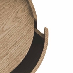 MESITA DE NOCHE DE CHAPA DE MADERA TIMEO PARA DORMITORIO ESTILO CONTEMPORÁNEO