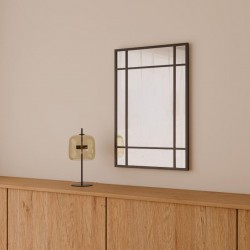 LÁMPARA DE SOBREMESA DE CRISTAL Y ACERO BENIEL PARA SALÓN ESTILO CONTEMPORÁNEO