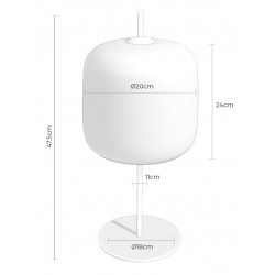 LÁMPARA DE SOBREMESA DE CRISTAL Y ACERO BENIEL PARA SALÓN ESTILO CONTEMPORÁNEO