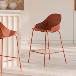 TABURETE ALTO DE POLIPROPILENO TOBY PARA COCINA ESTILO CONTEMPORÁNEO