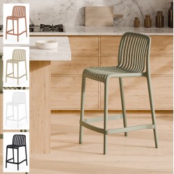 TABURETE BAJO DE POLIPROPILENO WALTER PARA COCINA ESTILO CONTEMPORÁNEO