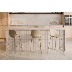 TABURETE DE POLIPROPILENO ELTON PARA COCINA MODERNA Y ESPACIOS ABIERTOS