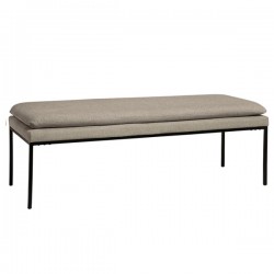 BANQUETA TAPIZADA TURIN CON PATAS DE METAL
