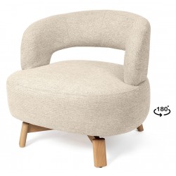 BUTACA BOGOTA GIRATORIA TAPIZADA PARA SALÓN DE ESTILO RETRO MODERNO