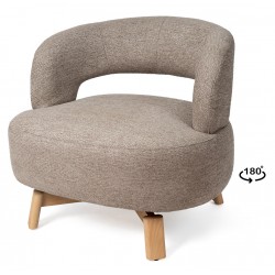 BUTACA BOGOTA GIRATORIA TAPIZADA PARA SALÓN DE ESTILO RETRO MODERNO