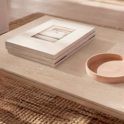 MESA DE CENTRO DE PORCELÁNICO OLIVER PARA SALÓN ESTILO CONTEMPORÁNEO