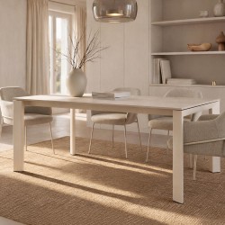 MESA EXTENSIBLE LISA 140CM. DE PORCELANICO