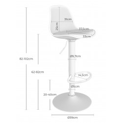 TABURETE SADIE ELEVABLE Y GIRATORIO
