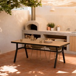MESA DE EXTERIOR GEORGIA DE POLIMADERA Y ALUMINIO