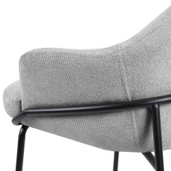 TABURETE DE TEJIDO ANTIMANCHAS THOMAS PARA BARRA O COCINA DE ESTILO CONTEMPORÁNEO