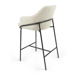TABURETE DE TEJIDO ANTIMANCHAS THOMAS PARA BARRA O COCINA DE ESTILO CONTEMPORÁNEO