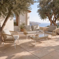 CONJUNTO DE JARDÍN ODESA (SOFA + 2 SILLONES + MESITA)